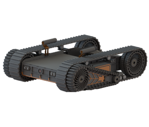 单摆臂履带式机器人底盘